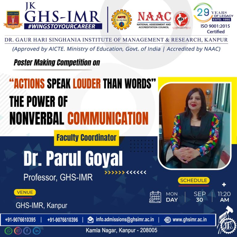 𝐏𝐨𝐬𝐭𝐞𝐫 𝐌𝐚𝐤𝐢𝐧𝐠 𝐂𝐨𝐦𝐩𝐞𝐭𝐢𝐭𝐢𝐨𝐧 on , “𝐀𝐜𝐭𝐢𝐨𝐧 𝐒𝐩𝐞𝐚𝐤𝐬 𝐋𝐨𝐮𝐝𝐞𝐫 𝐭𝐡𝐚𝐧 𝐖𝐨𝐫𝐝𝐬.” Guided by 𝐃𝐫. 𝐏𝐚𝐫𝐮𝐥 𝐆𝐨𝐲𝐚𝐥,